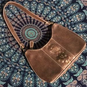 👜 Embroidered Faux Leather Purse
